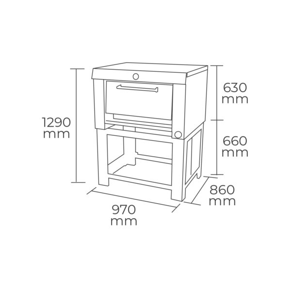 Horno cámara alta bandejas de 65×65 cm - Imagen 2